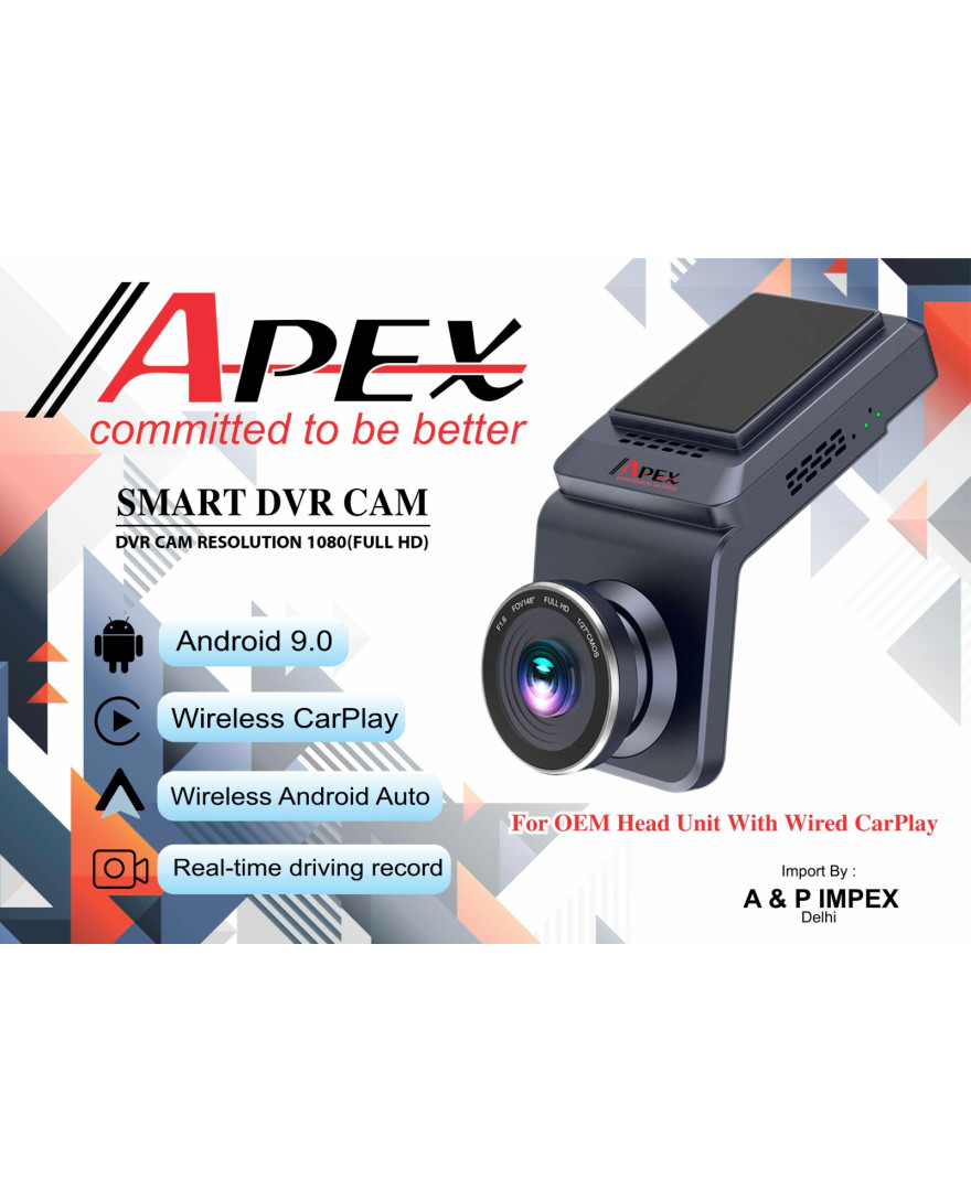 APEX Smart DVR with Android Adapter | Wireless Apple Carplay And Android Auto